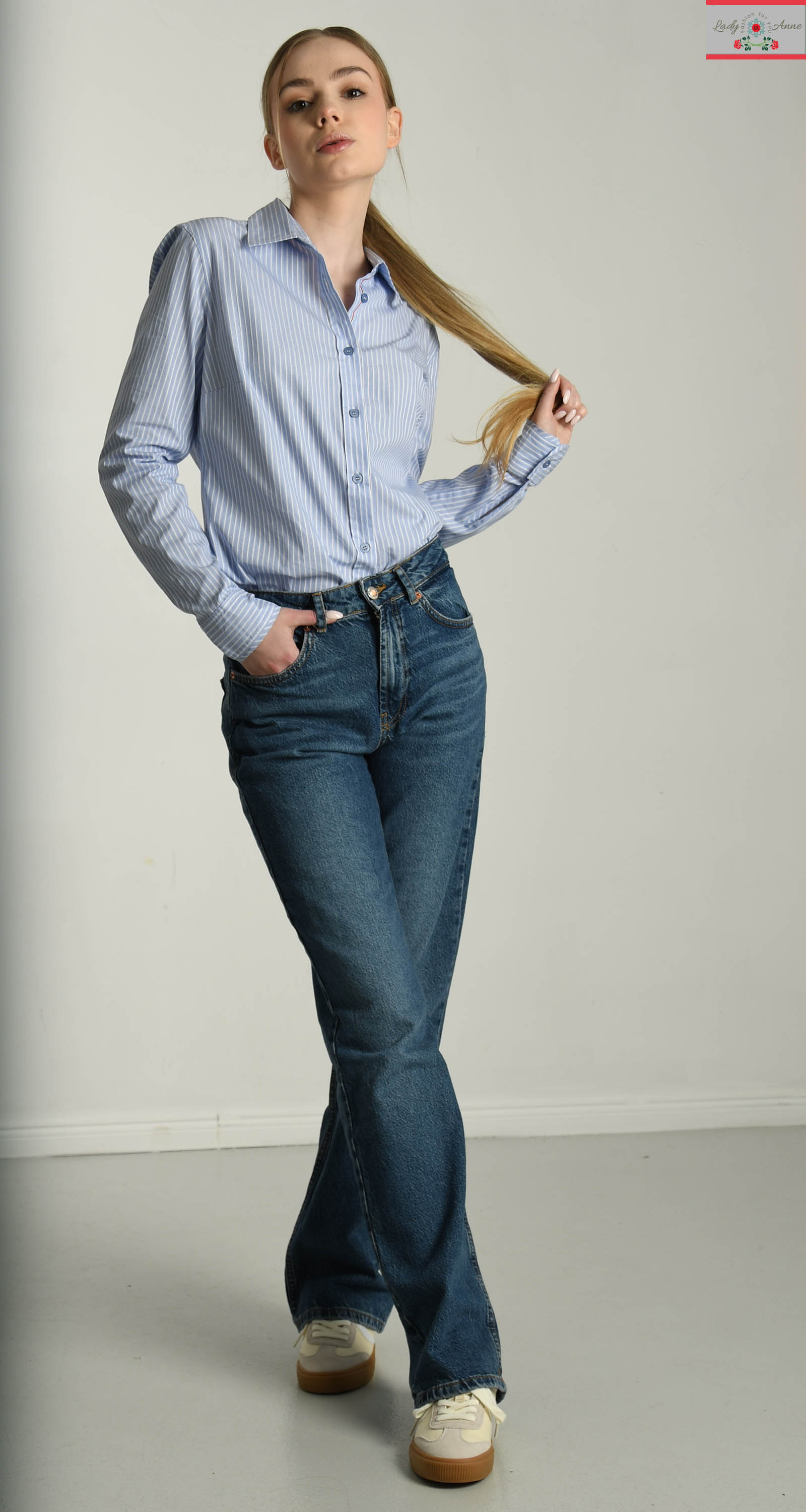 Fiena slim fit buisness damska koszula - LADY-