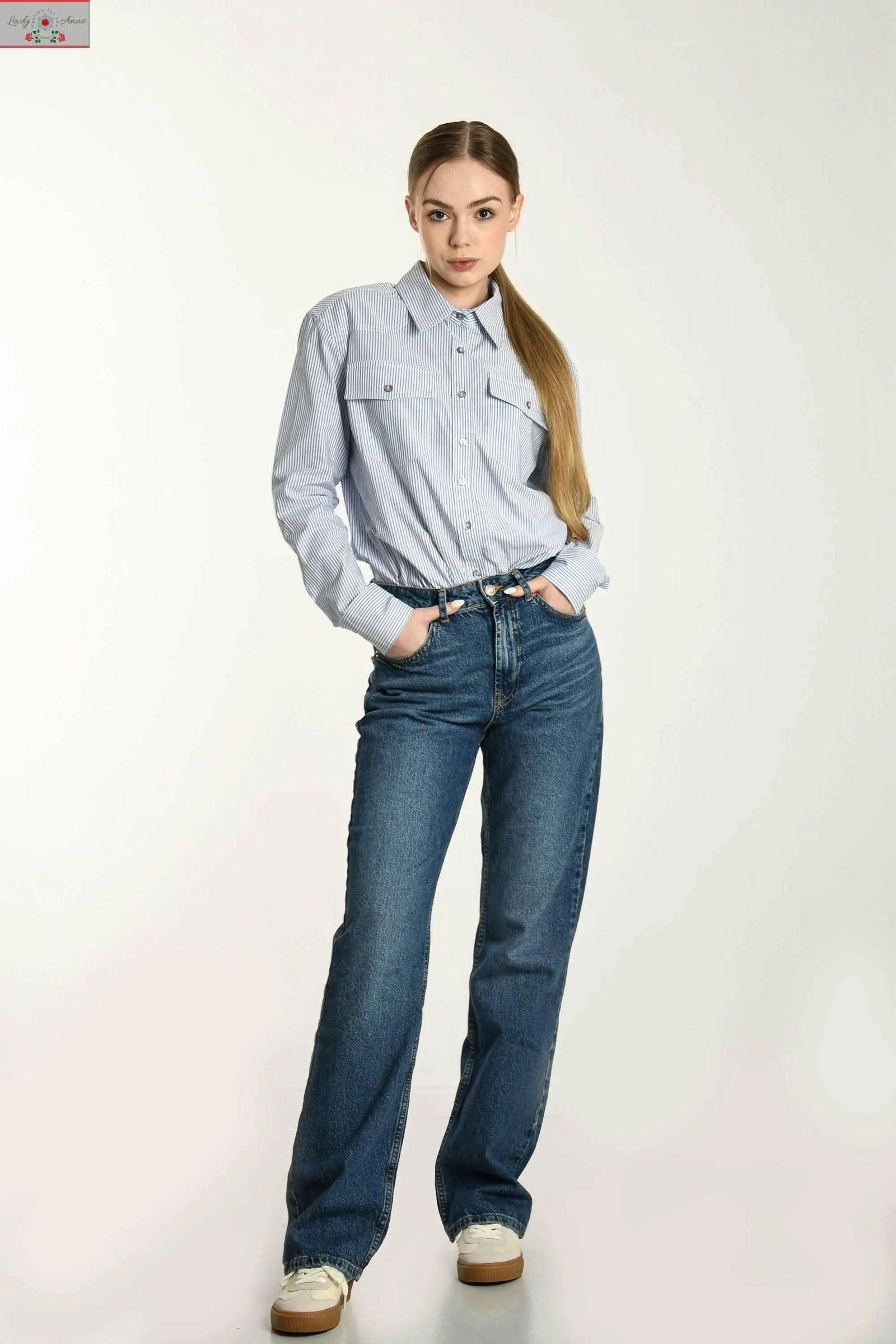 Lorenza sportowa koszula damska - LADY-ANNE