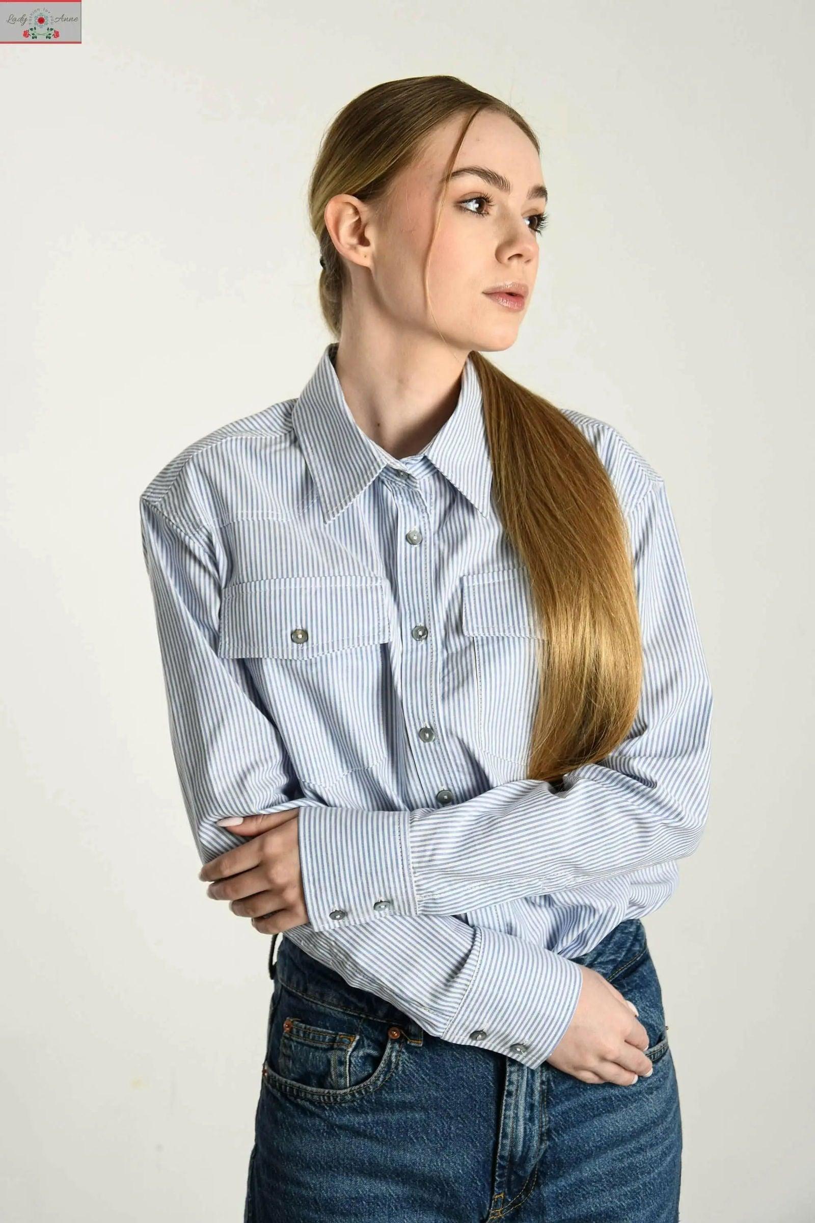 Lorenza sportowa koszula damska - LADY-ANNE