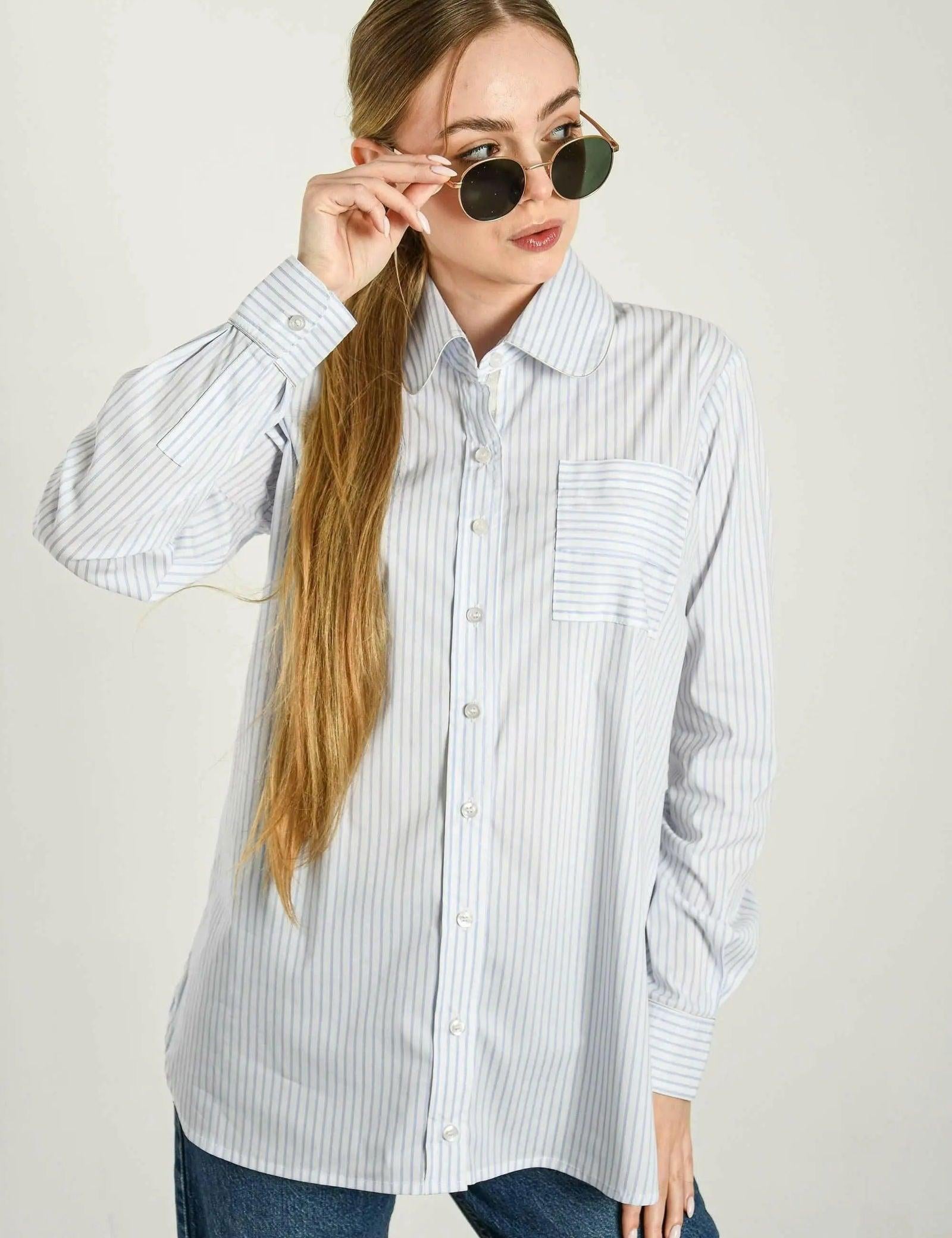 Paula Luźne oversize koszule damskie dzień i od święta - LADY-ANNE