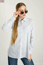 Paula Luźne oversize koszule damskie dzień i od święta - LADY-ANNE