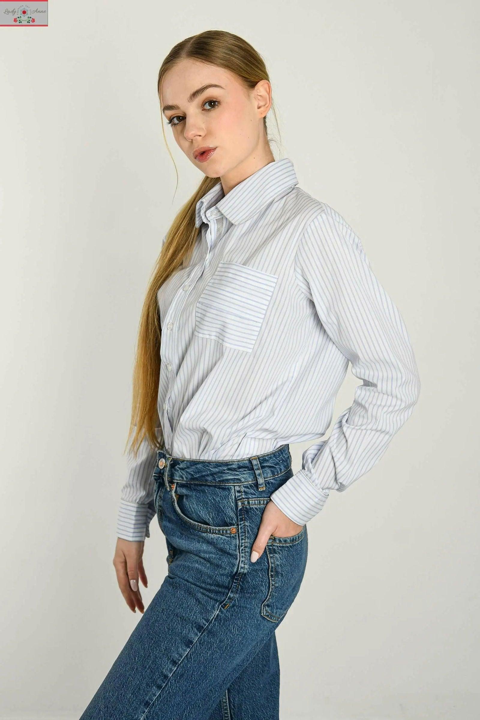 Paula Luźne oversize koszule damskie dzień i od święta - LADY-ANNE