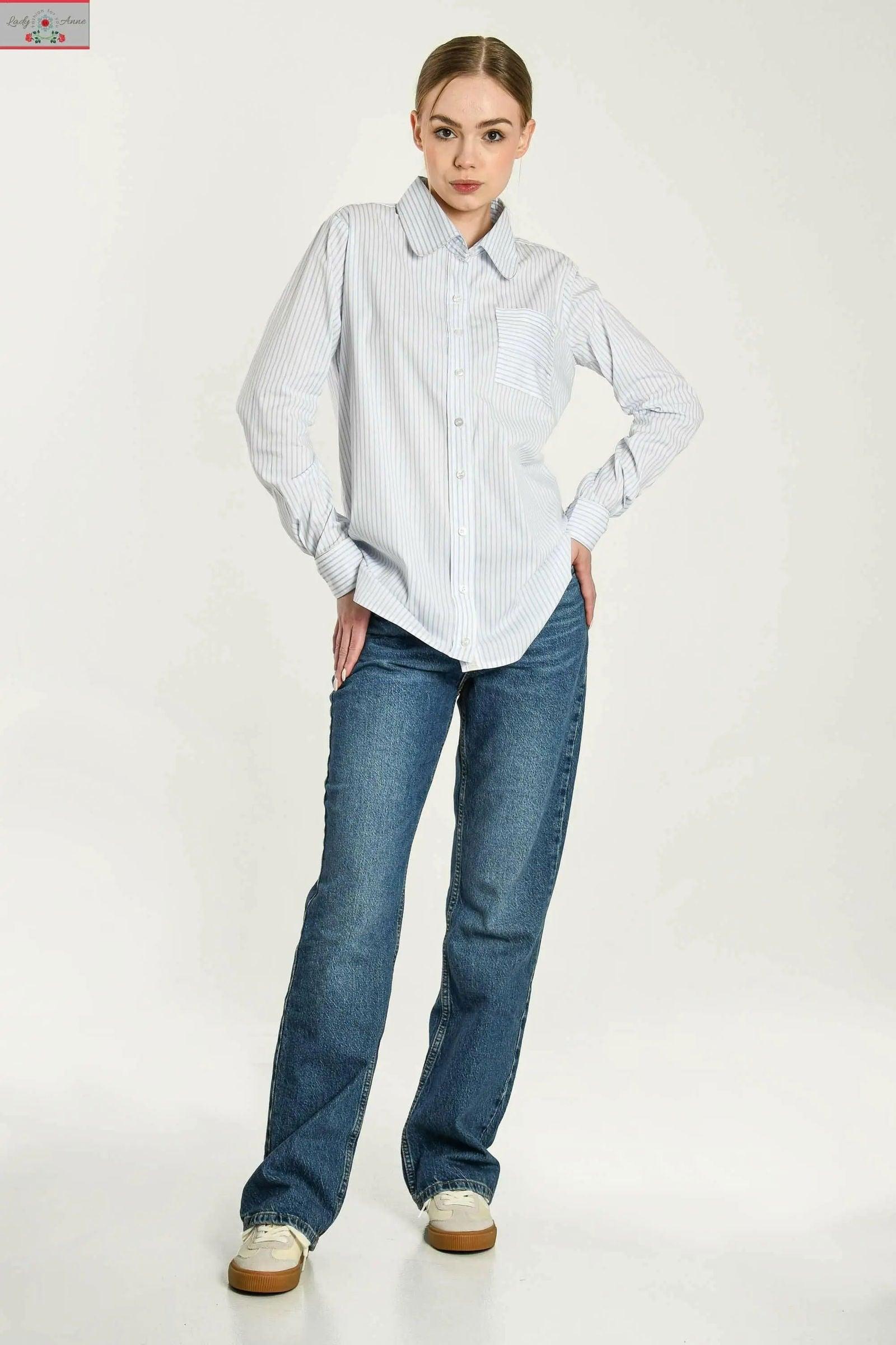 Paula Luźne oversize koszule damskie dzień i od święta - LADY-ANNE