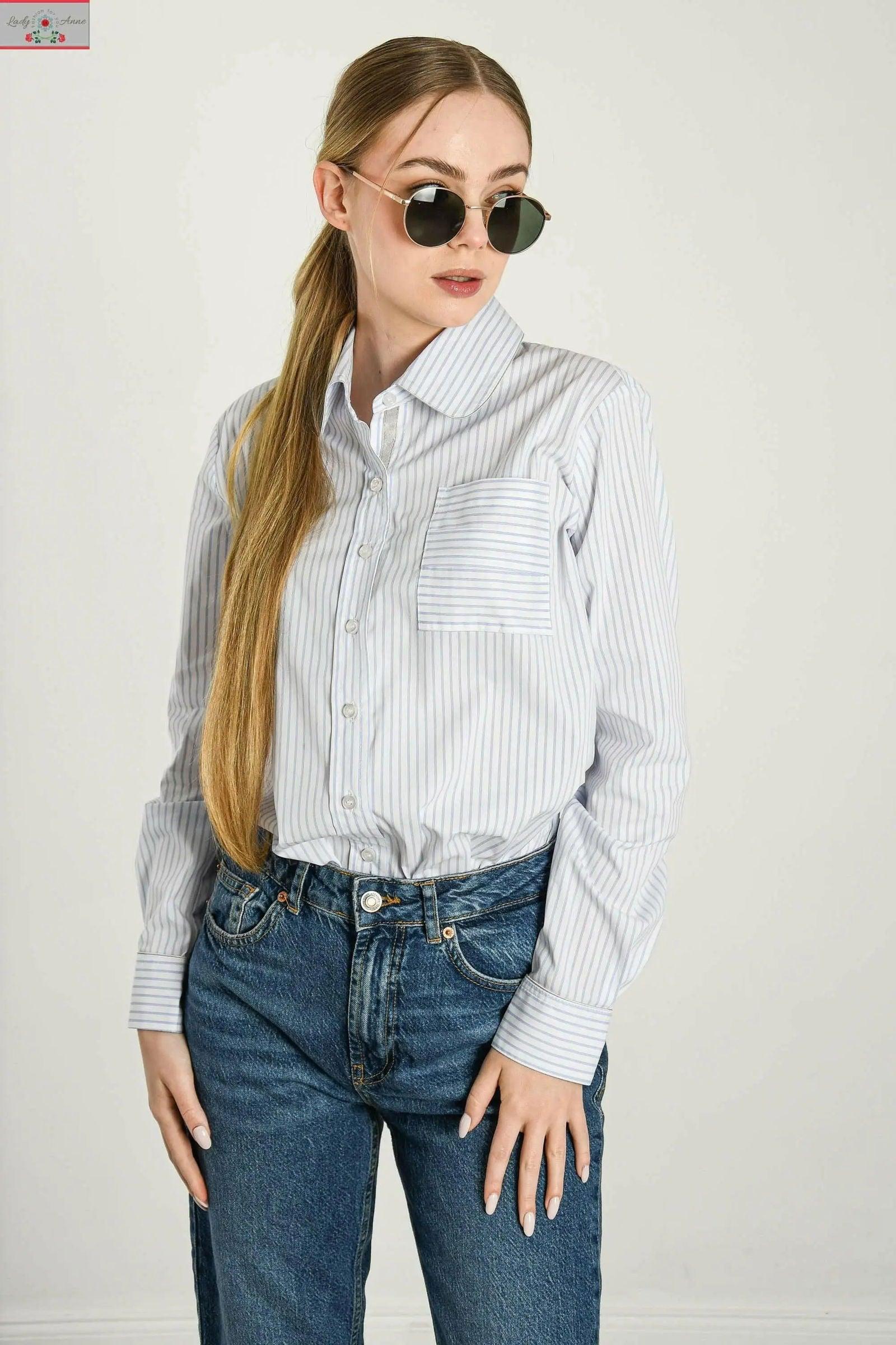 Paula Luźne oversize koszule damskie dzień i od święta - LADY-ANNE