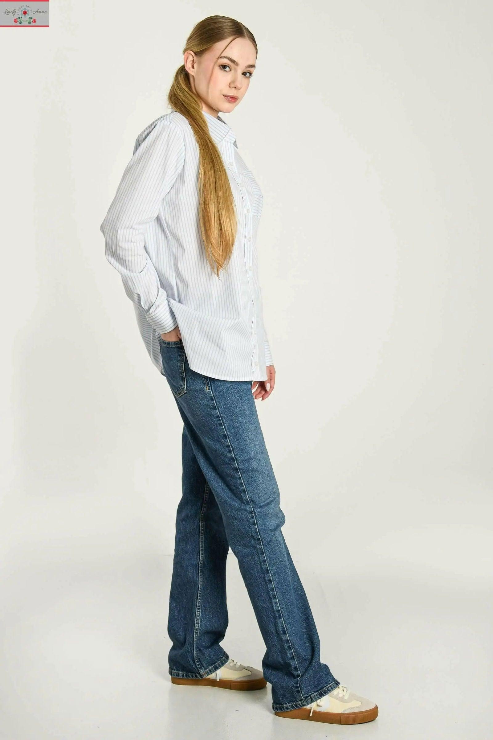 Paula Luźne oversize koszule damskie dzień i od święta - LADY-ANNE