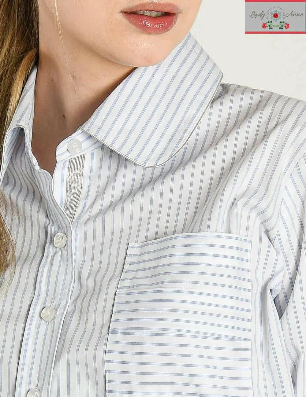 Paula Luźne oversize koszule damskie dzień i od święta - LADY-ANNE