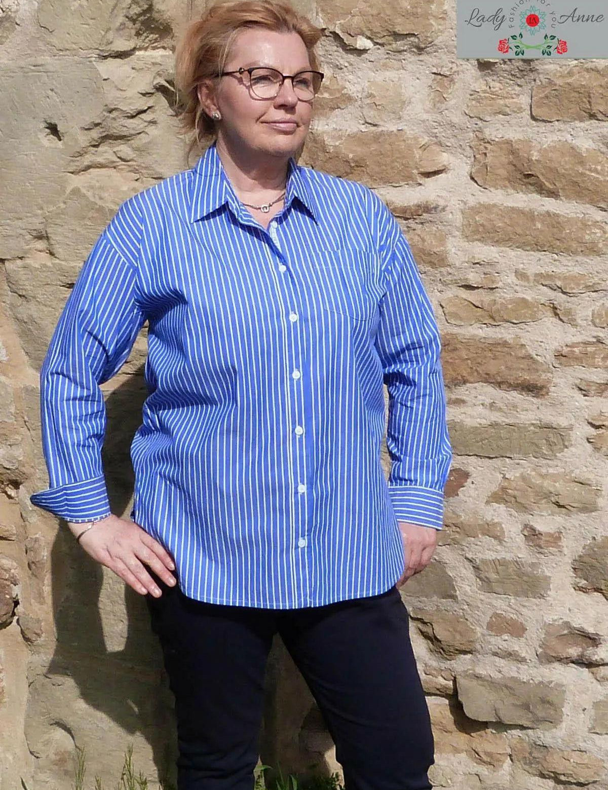 Rosette luzna elegancka buisness koszula damska - LADY-ANNE