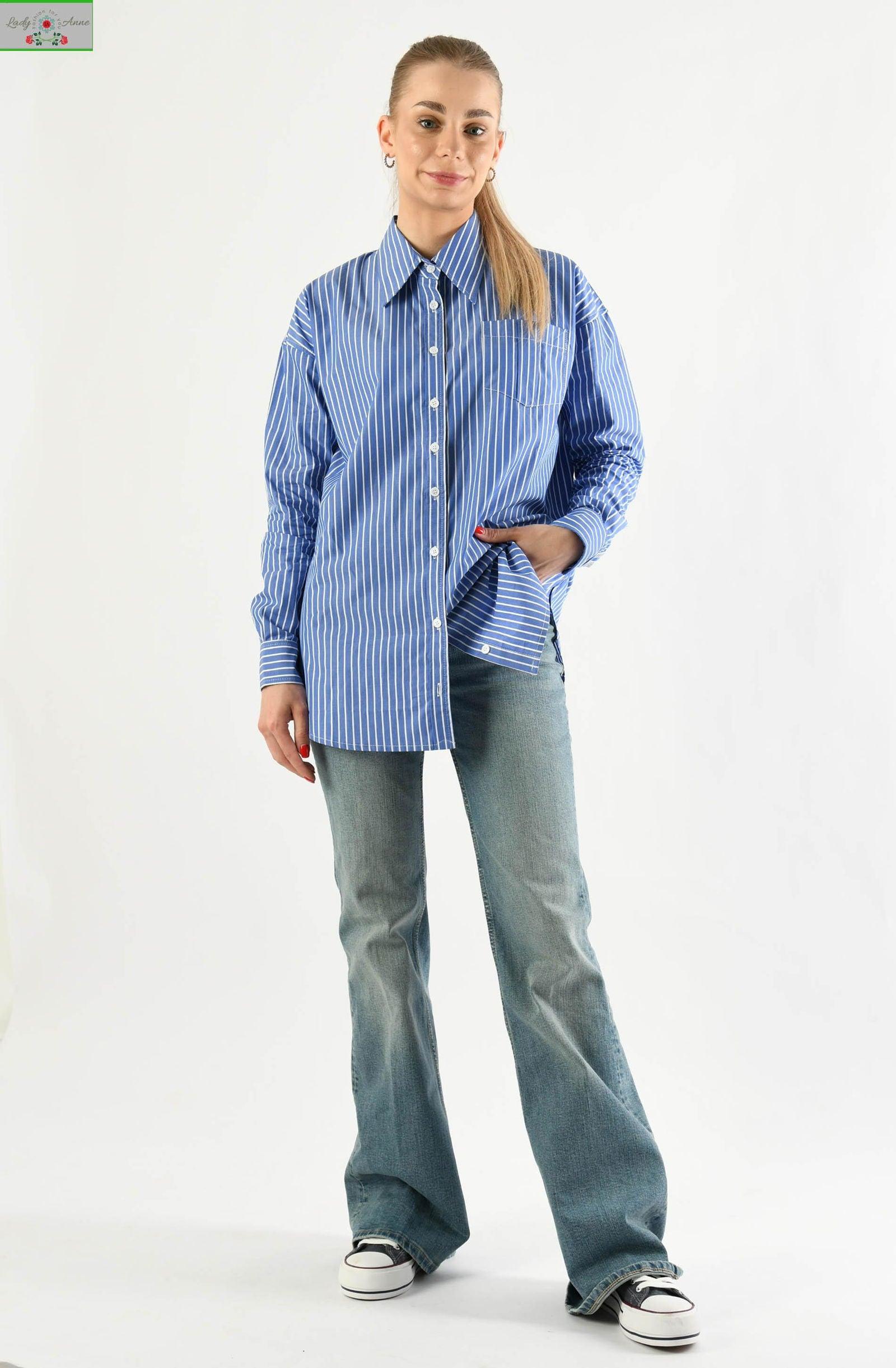 Rosette luźna koszula oversize zwiewna Damska koszula - LADY-ANNE