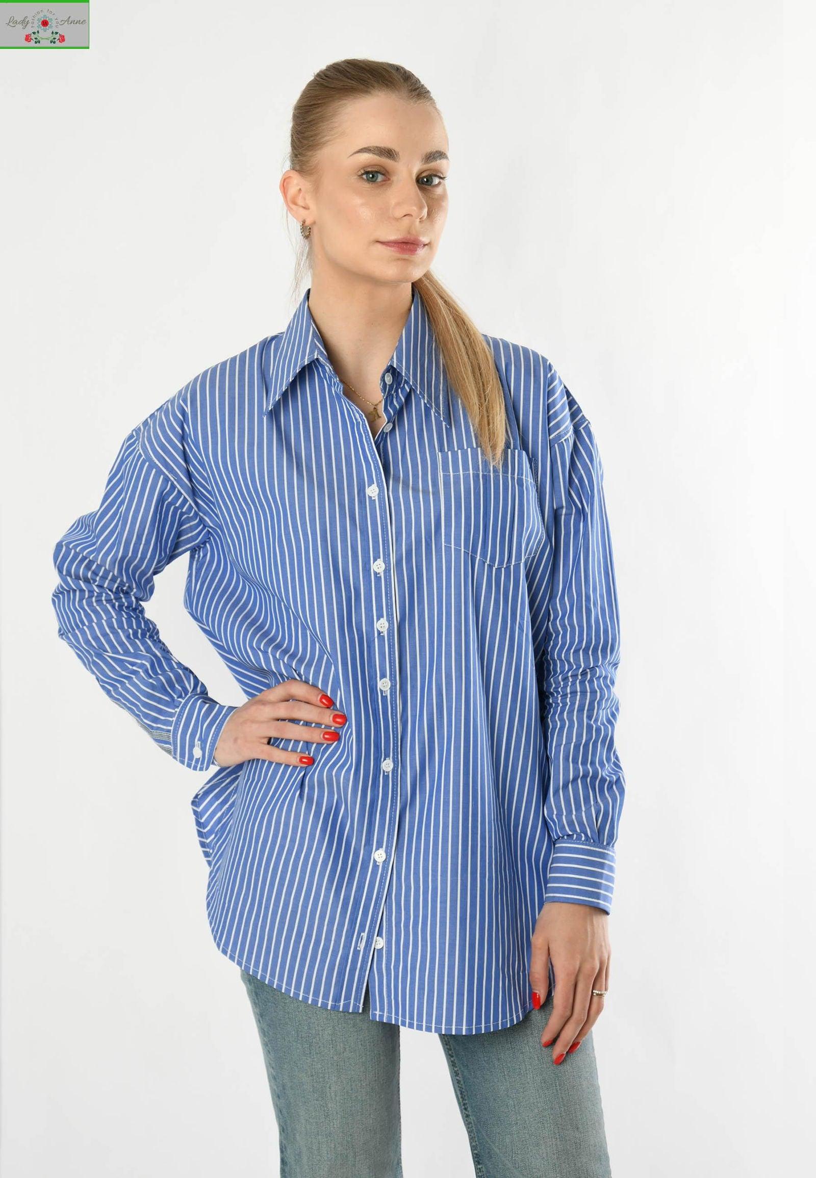Rosette luźna koszula oversize zwiewna Damska koszula - LADY-ANNE